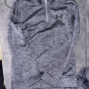 Kids Under Armour Heathered Black/Grey Pullover